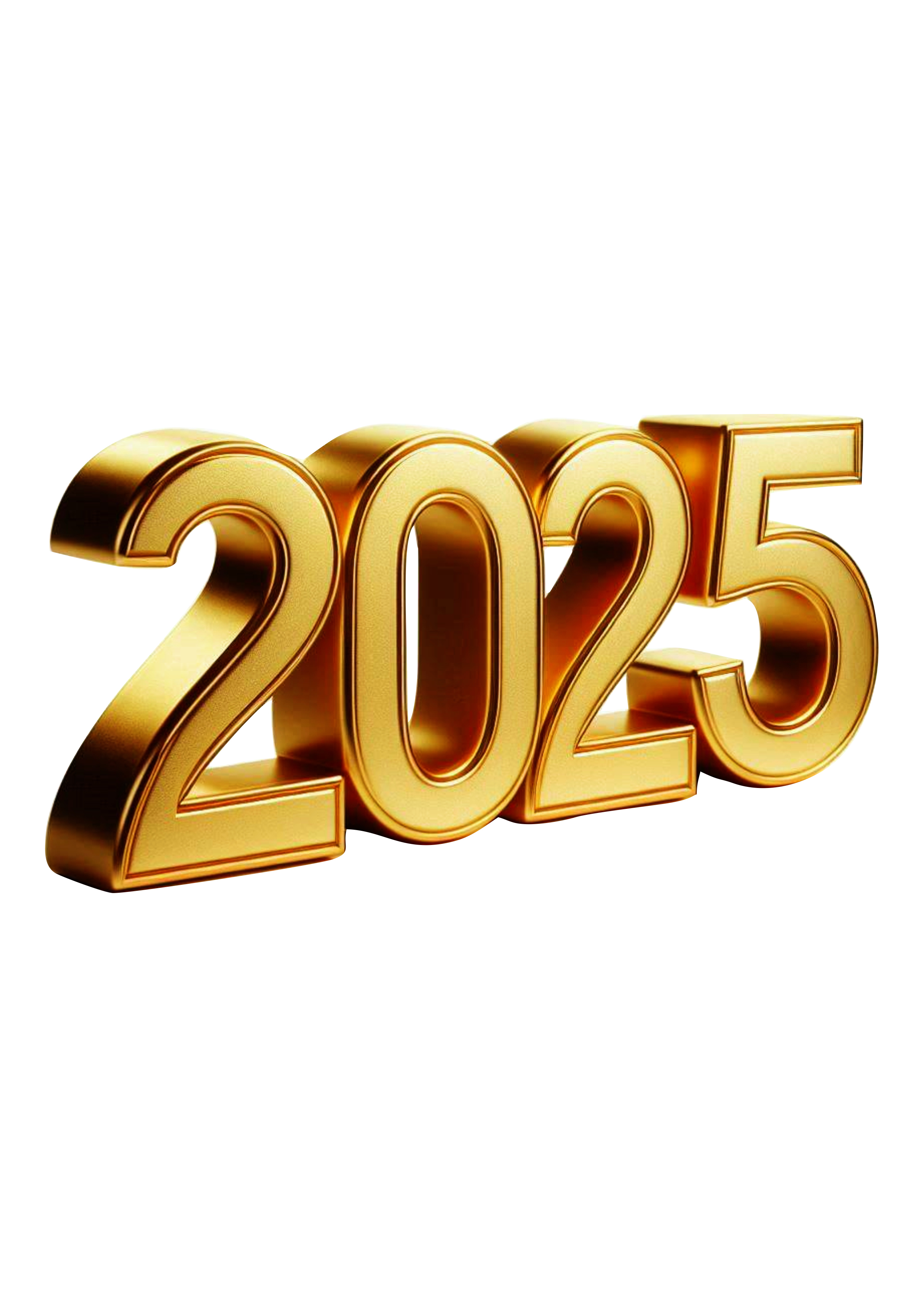 Create Stunning New Year’s Art with Golden 2025 Number PNG