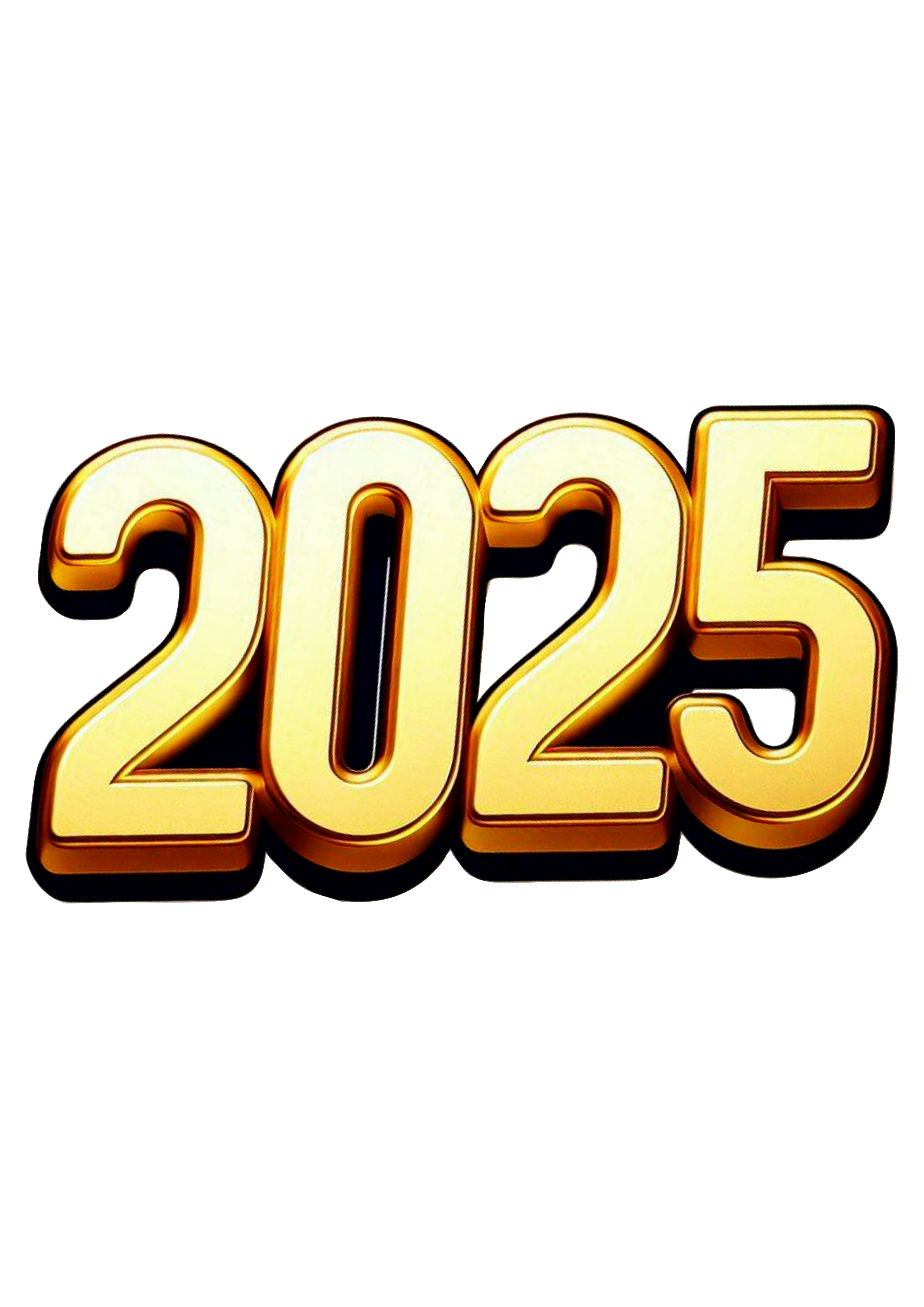 2025 in Gold: Ideal Image for Year-End Design Projects PNG