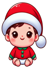 Baby christmas costume drawing2