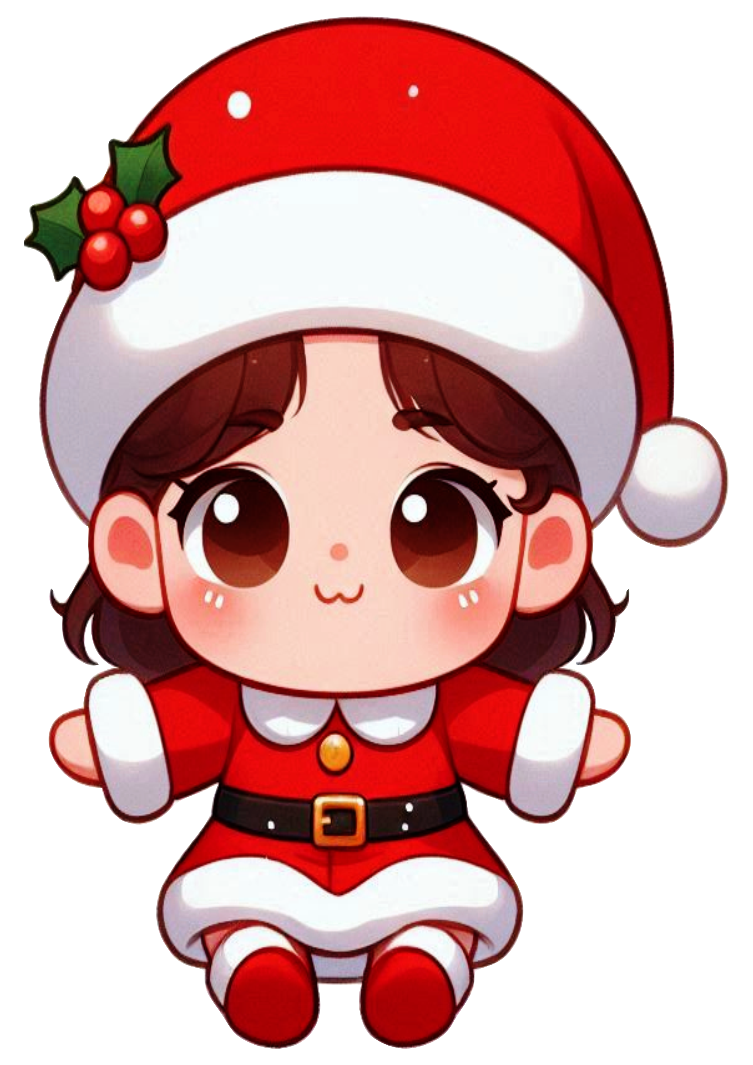 Adorable Christmas Baby Girl PNG