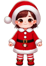 Baby christmas girl costume drawing5