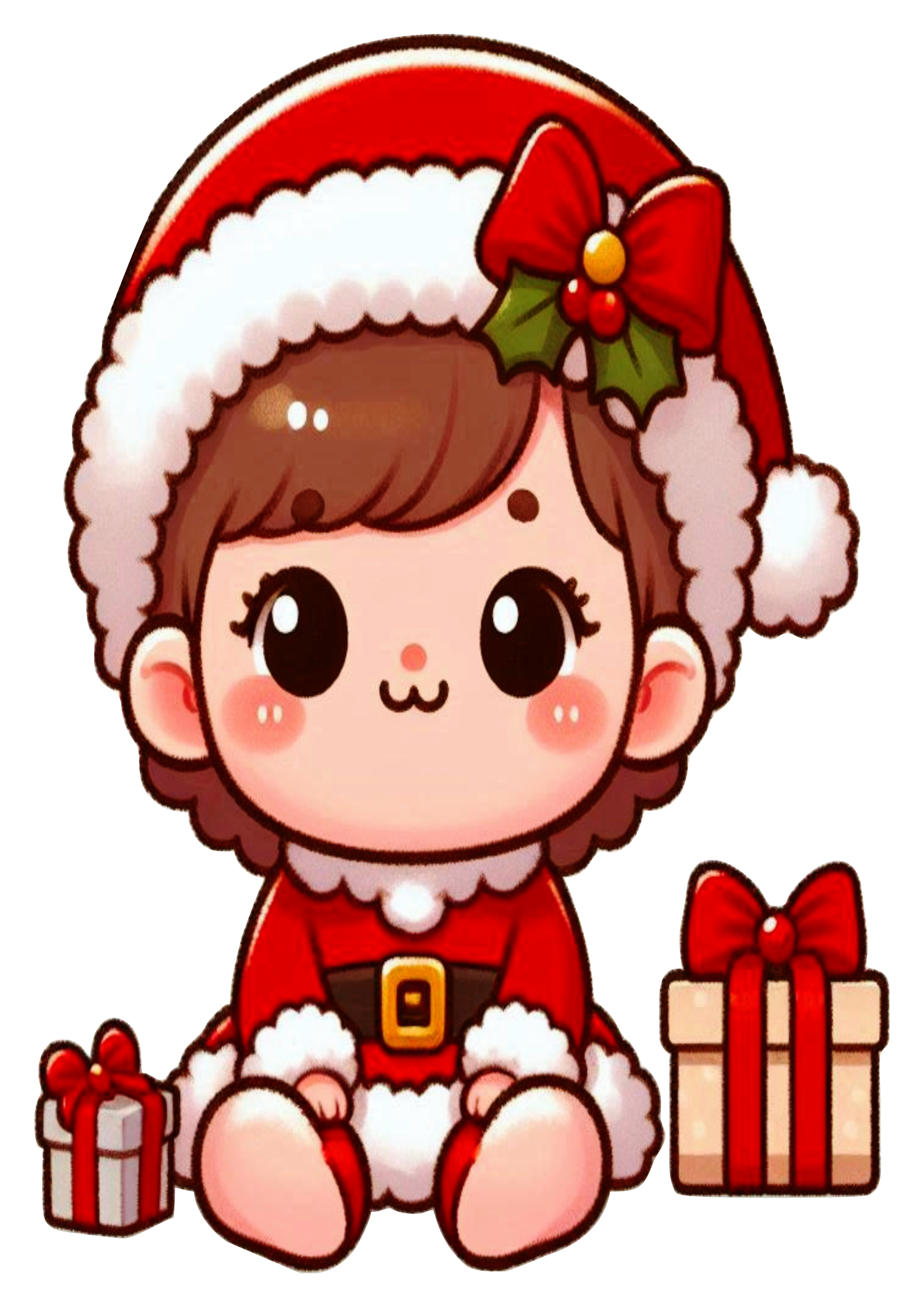 Baby Girl in Festive Outfit: Perfect for Graphic Designs PNG