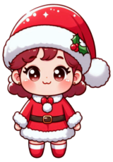 Baby christmas girl costume drawing7