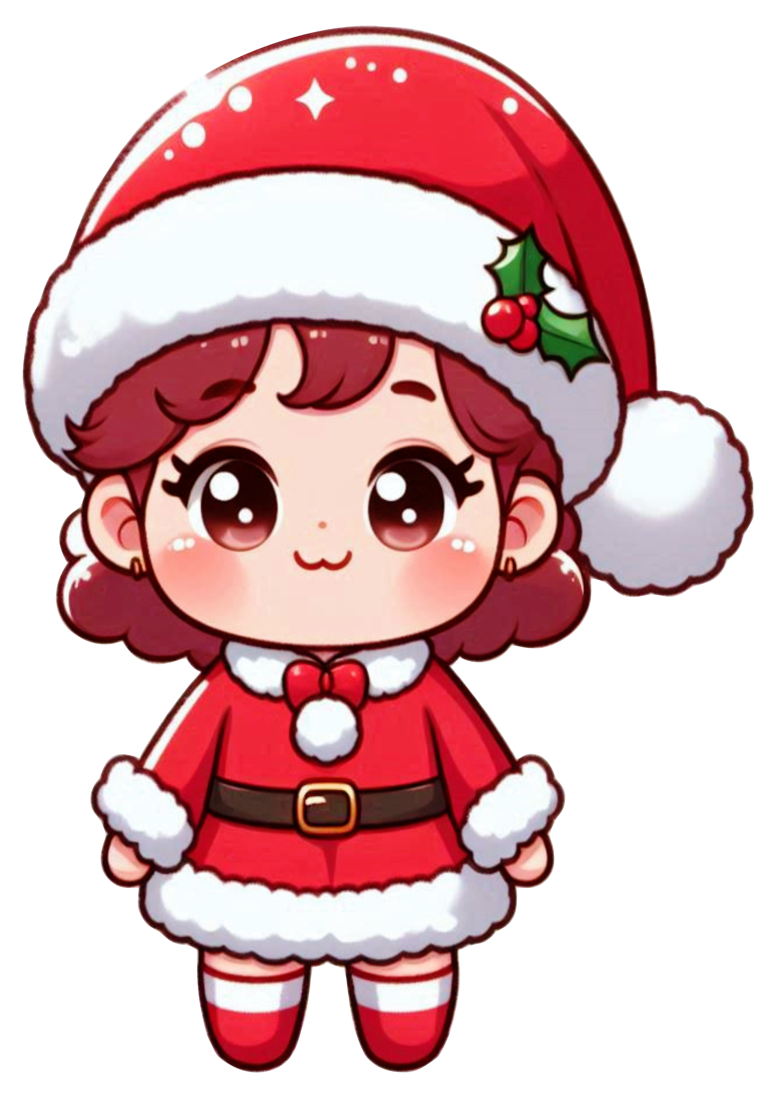 Christmas Baby Girl with Cute Outfit: Exclusive PNG Image