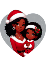 Chirstmas heart mother and daughter5