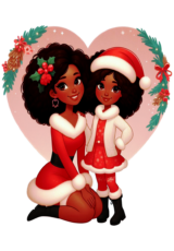 Chirstmas heart mother and daughter6