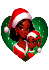 Chirstmas heart mother and daughter7