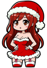 Christmas costume woman cartoon