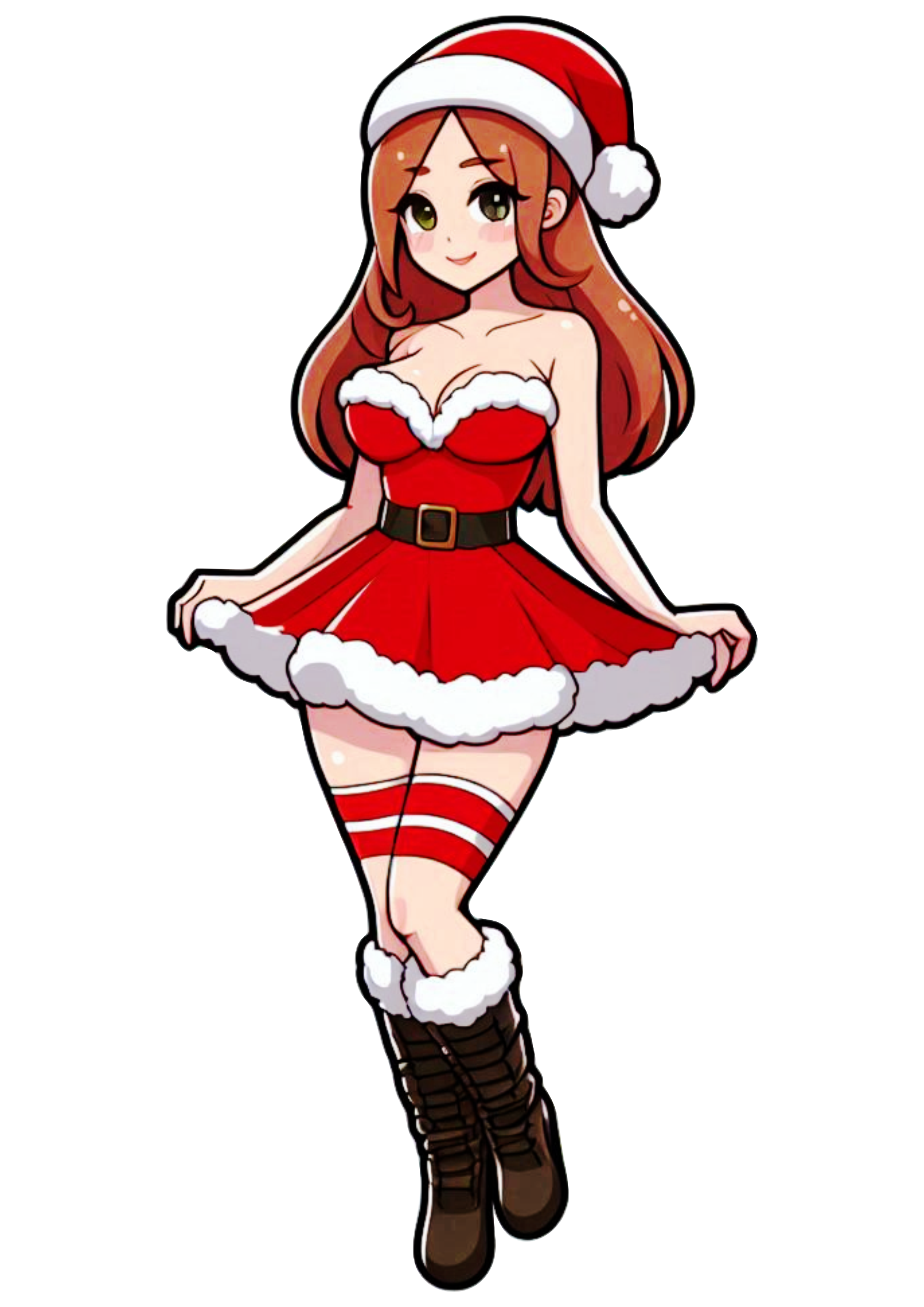 Cartoon-Style Mrs. Claus Image PNG