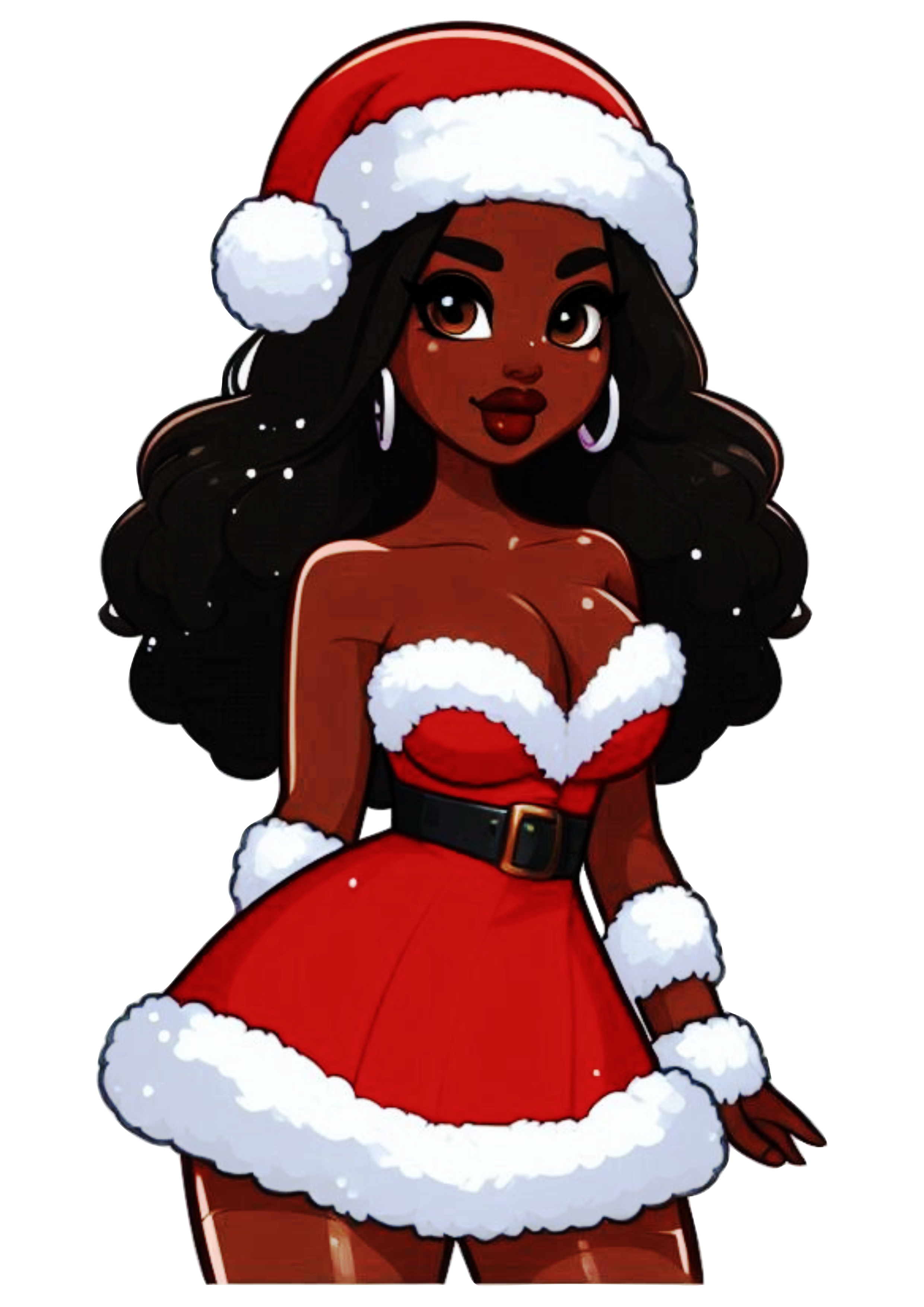 Mrs. Claus in Festive Attire PNG