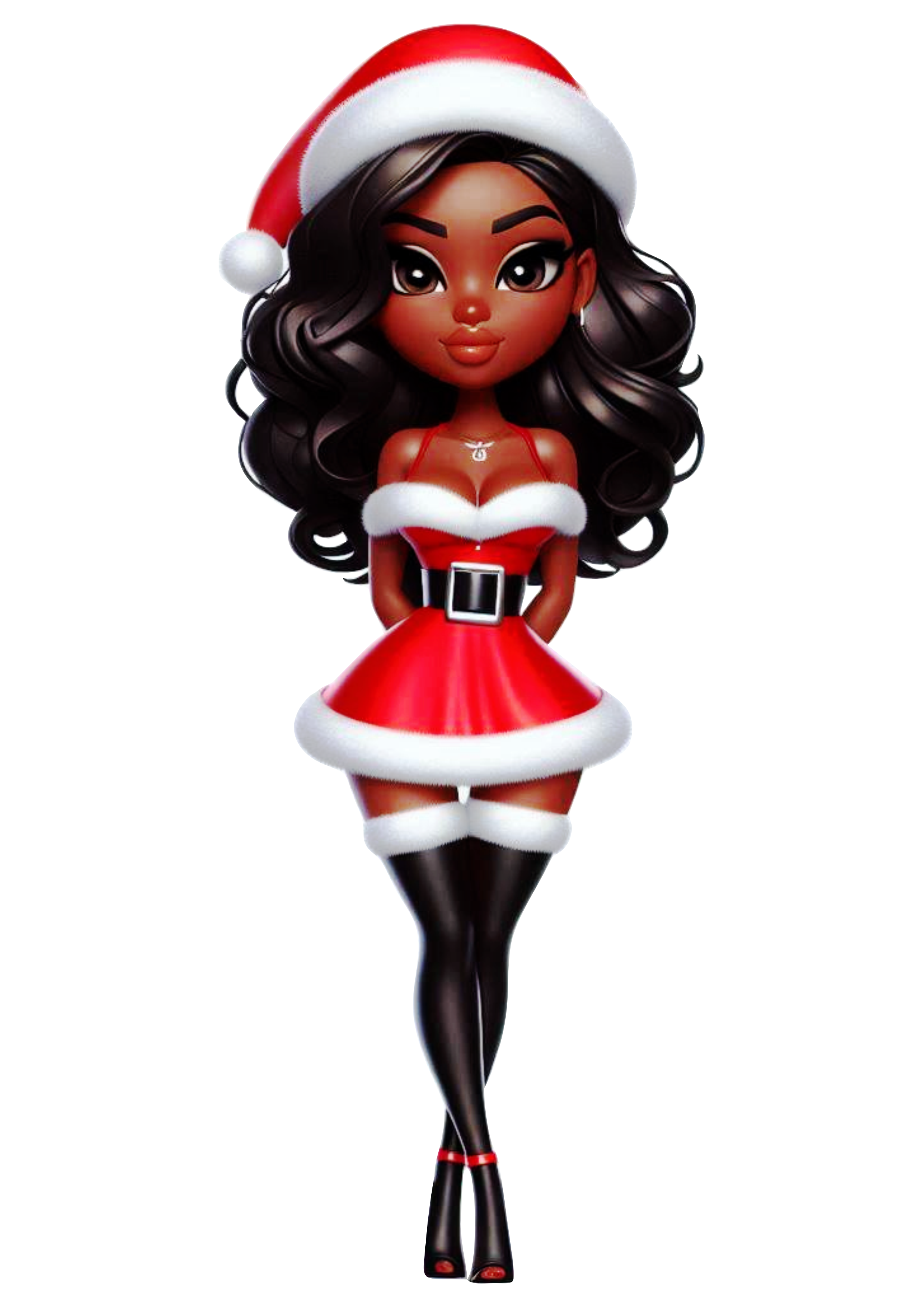 Mrs. Claus in Festive Attire: PNG Design for Creative Edits