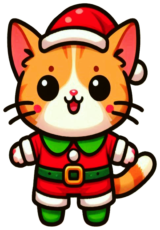 Christmas image cat cut