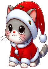 Christmas image cat cut1