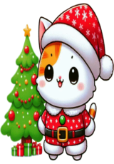 Christmas image cat cut11