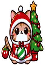 Christmas image cat cut14