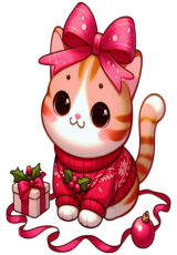 Christmas image cat cut15