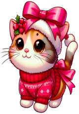 Christmas image cat cut16