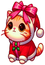 Christmas image cat cut17