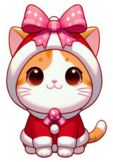 Christmas image cat cut18