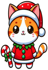 Christmas image cat cut2