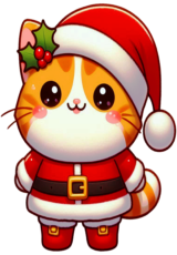 Christmas image cat cut3