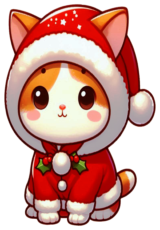 Christmas image cat cut4