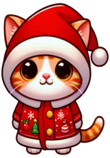 Christmas image cat cut6