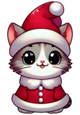 Christmas image cat cut9