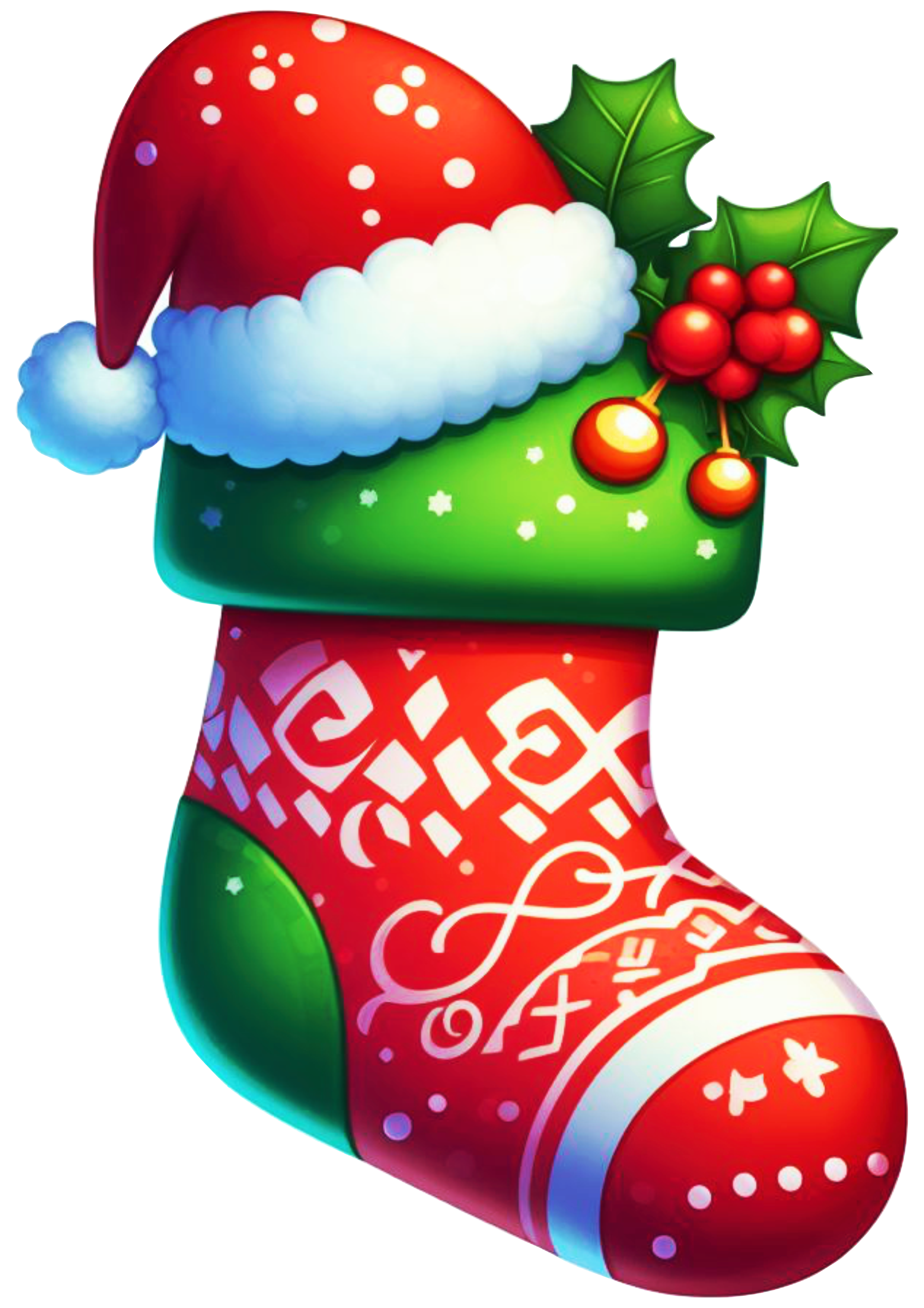 Christmas Stockings in Art: Festive Charm in Every Detail PNG