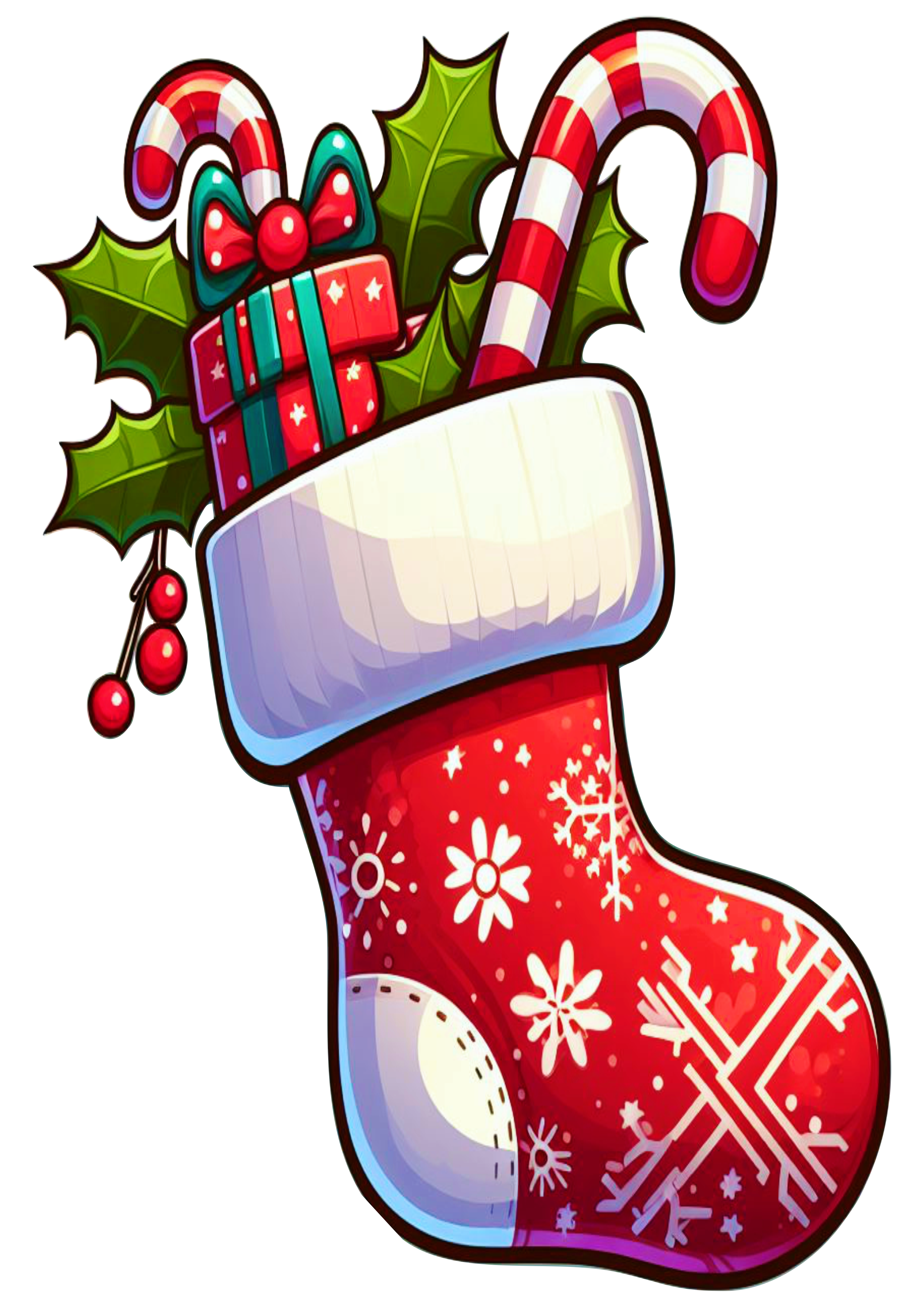 Decorative Christmas Stockings PNG