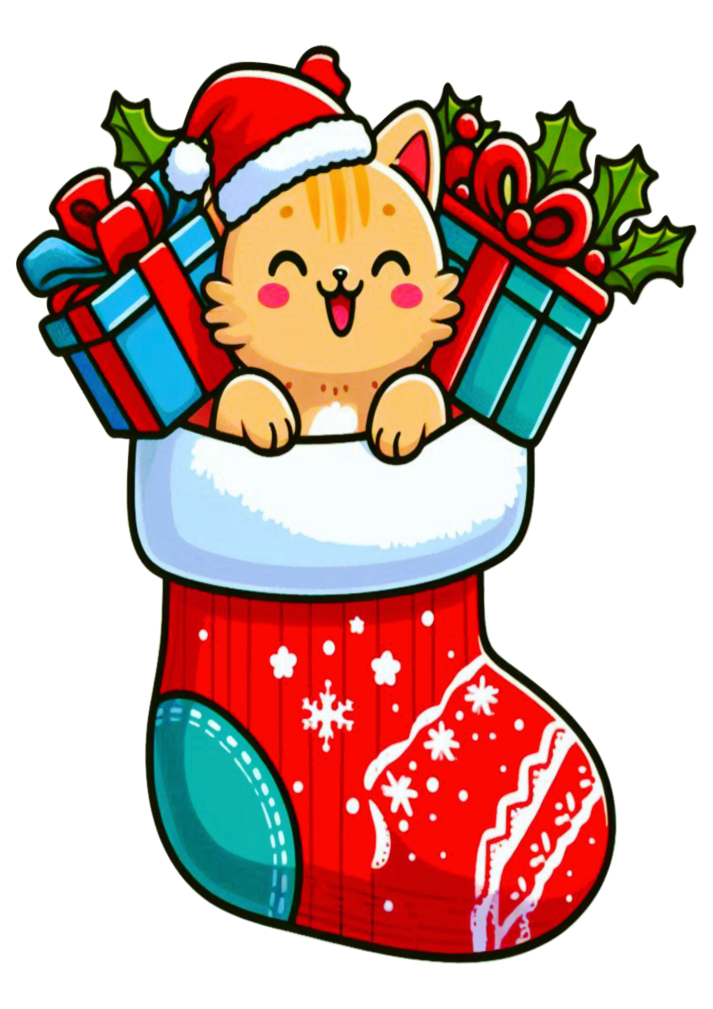 Christmas Stockings in Art PNG