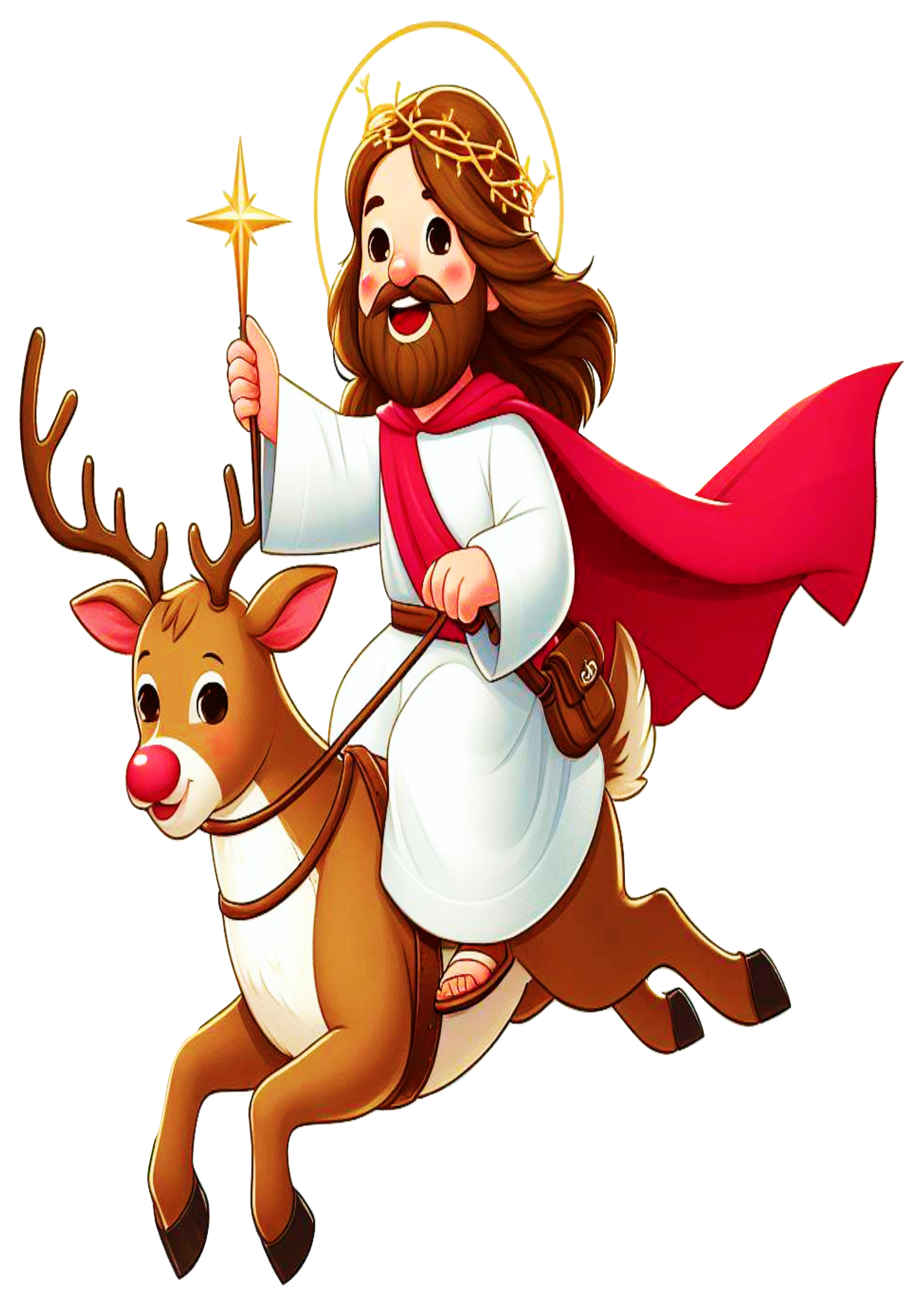 Jesus Christ in Christmas Clothes: A Cozy Representation of Christmas PNG