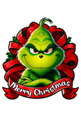 Merry Christmas cake topper grinch