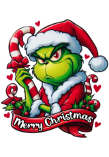 Merry Christmas cake topper grinch1