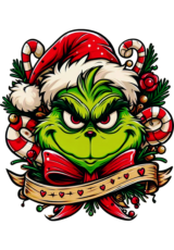 Merry Christmas cake topper grinch3