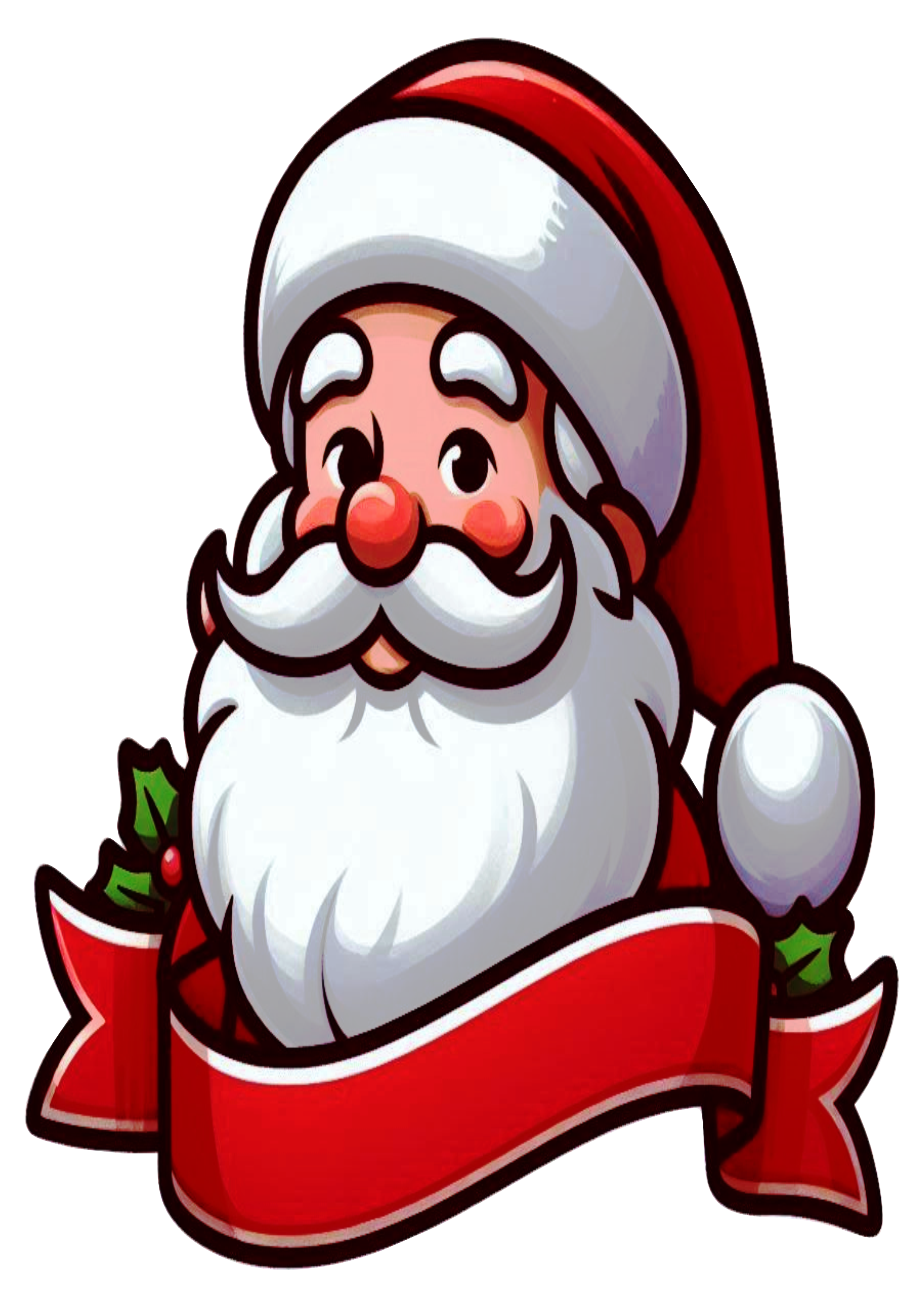 Santa Claus Drawing: Perfect for Christmas Cake Toppers and Party Decorations PNG