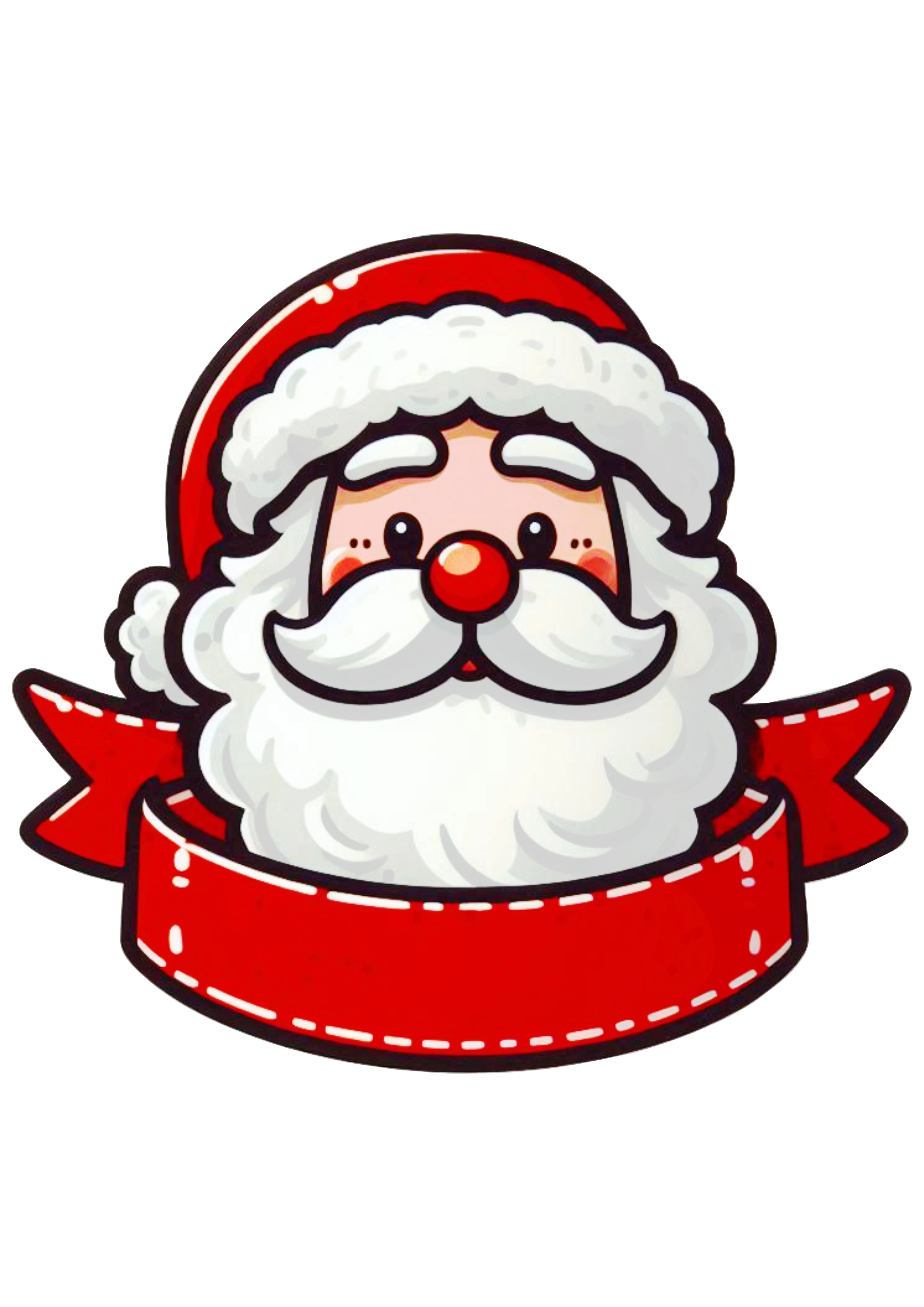 Christmas Cake Topper: Santa Claus Drawing for Your Holiday Party PNG