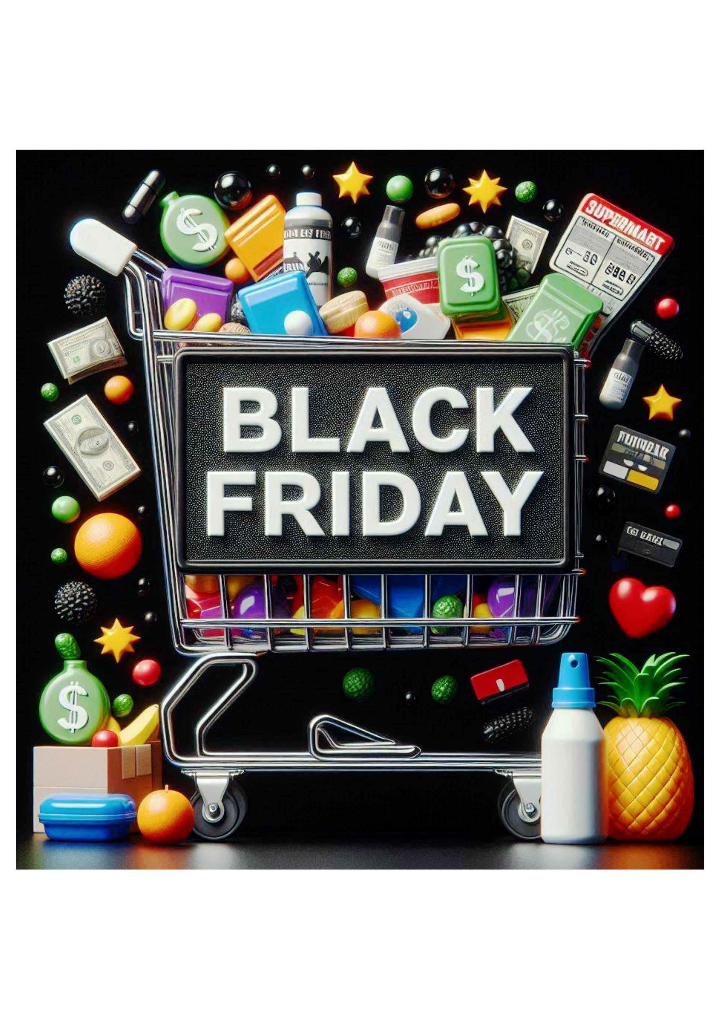 Black Friday Artwork in PNG for Successful Advertising