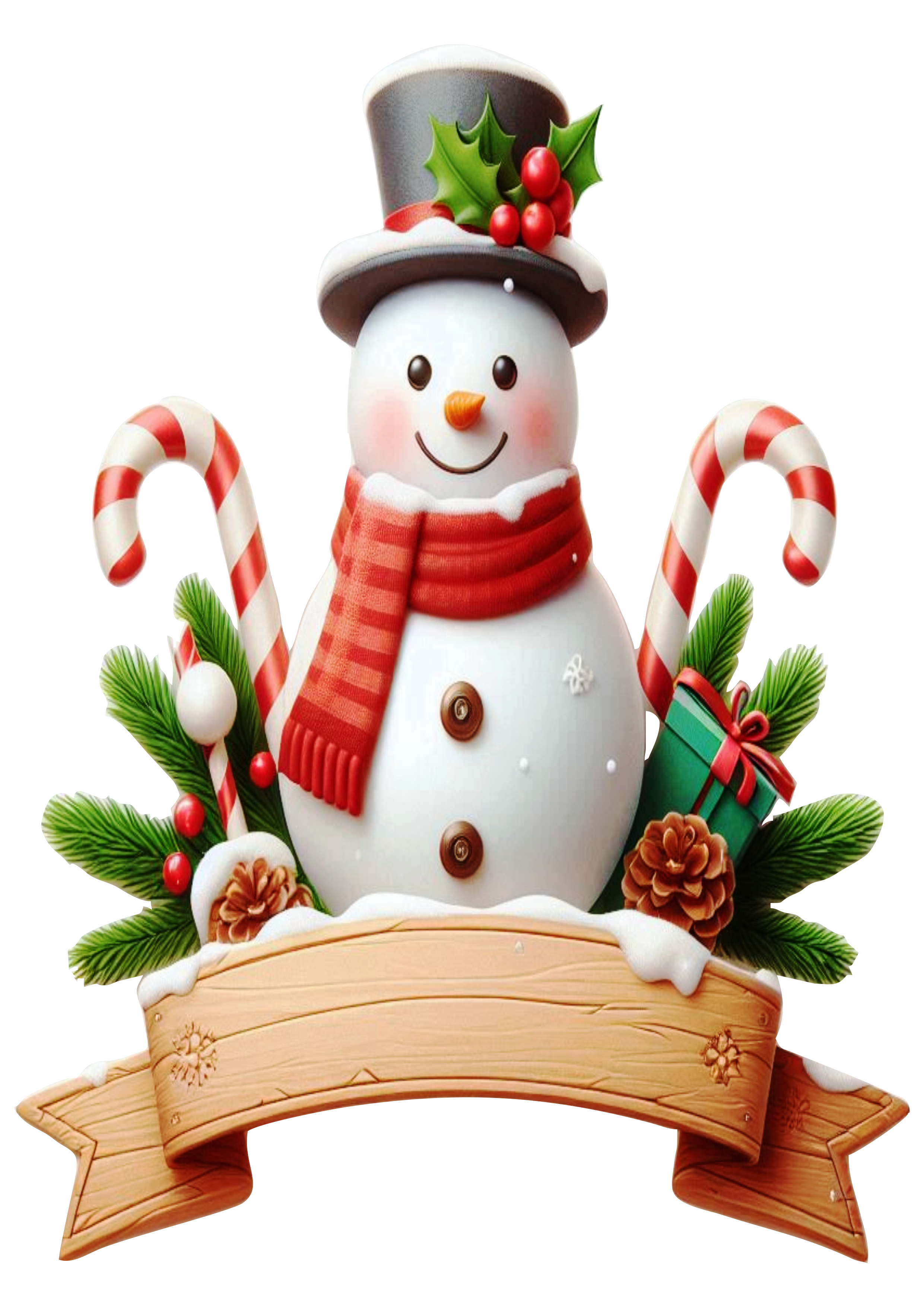 Snowman Topper PNG