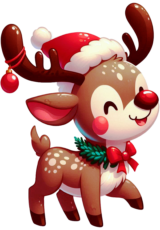 chirstmas cartoon reindeer