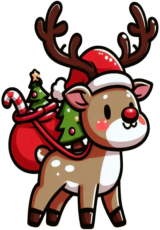 chirstmas cartoon reindeer2