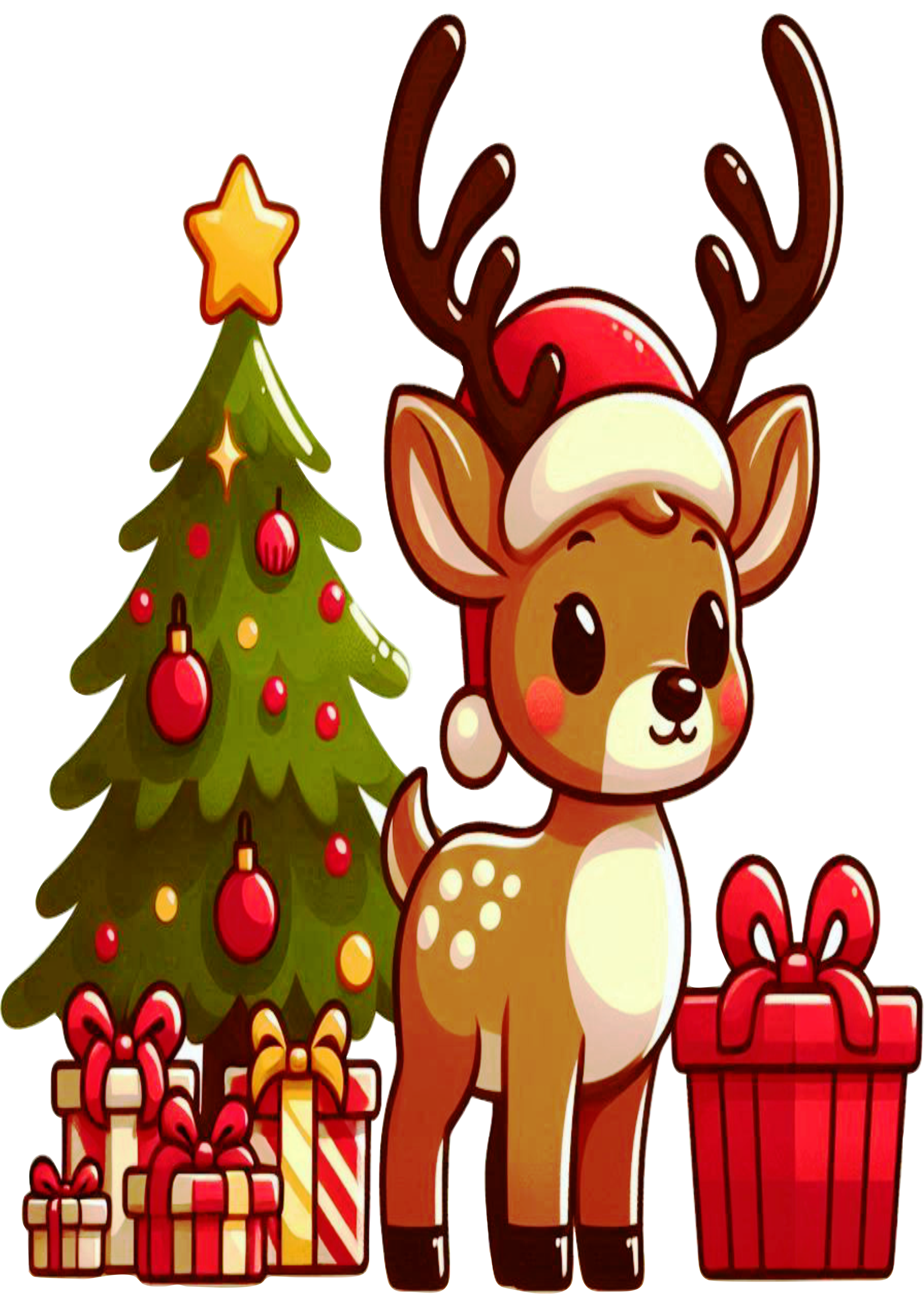 A Christmas Reindeer to Elevate Your Decor PNG