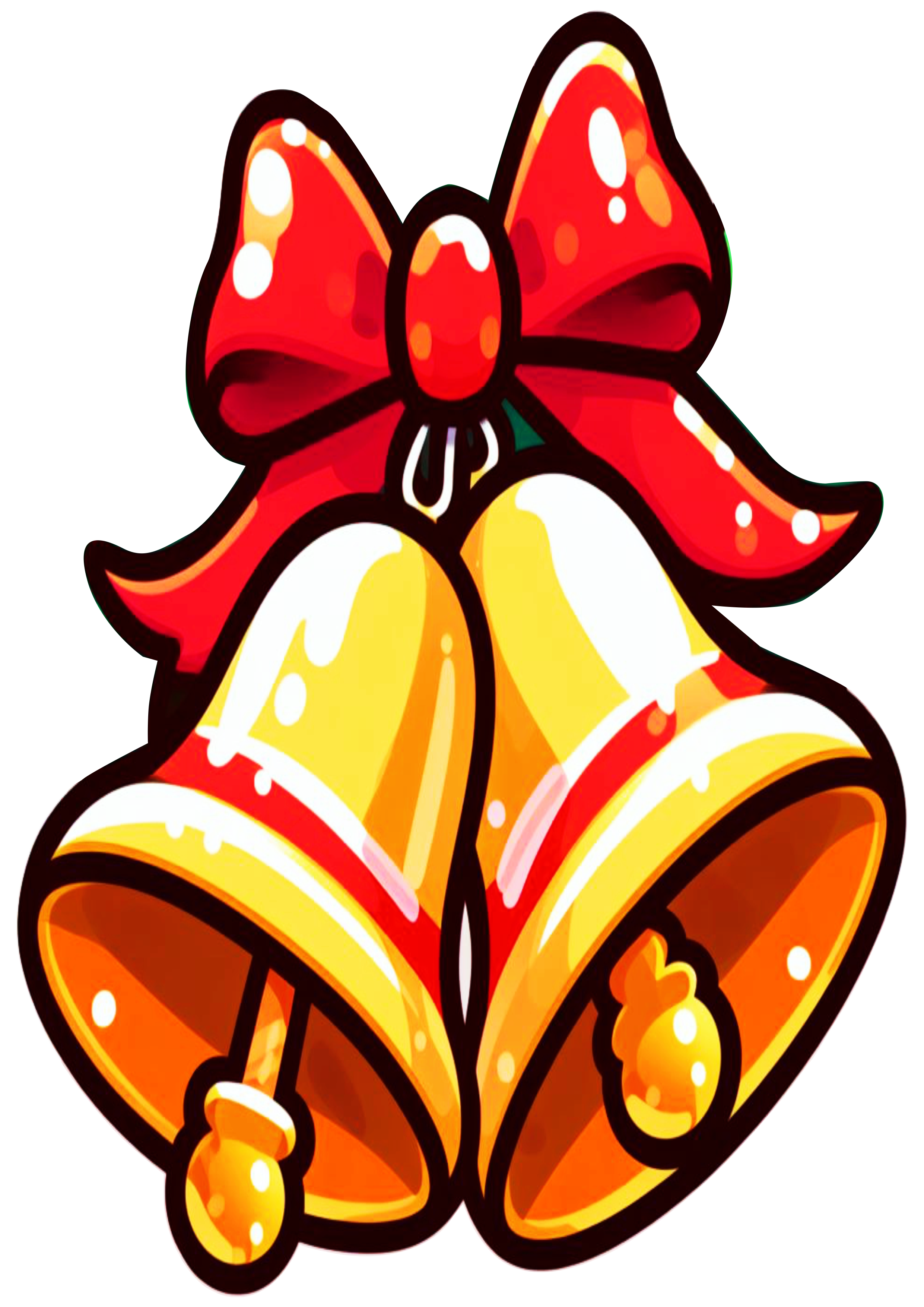 Christmas golden Bells PNG