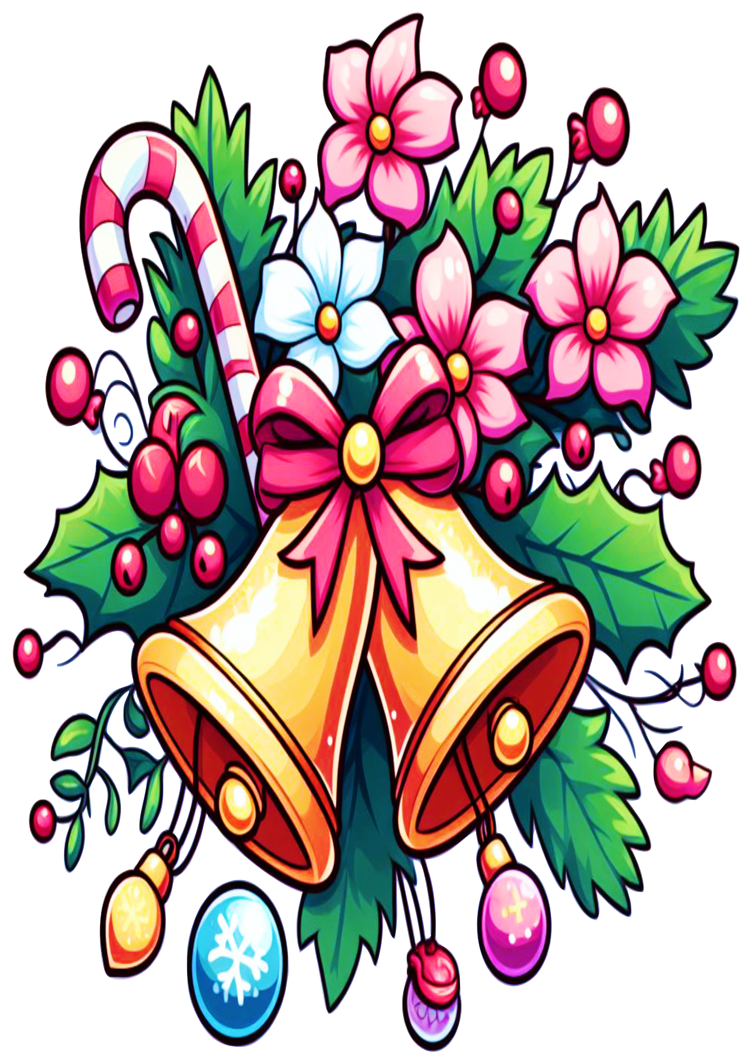 Festive Christmas Bells Image PNG