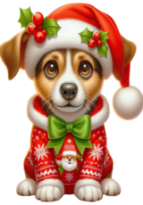 christmas cute dog