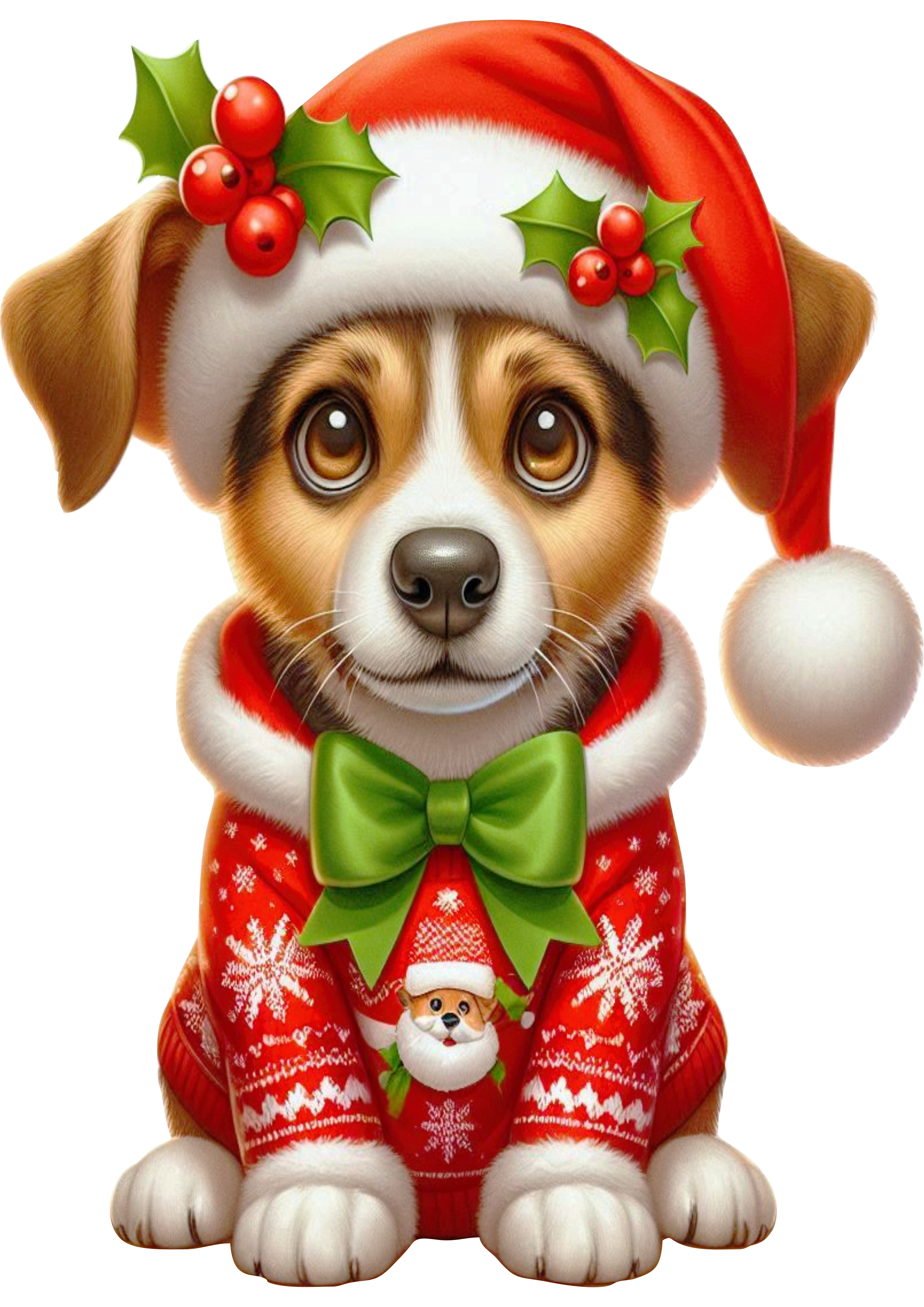 Cute Christmas Puppy in PNG