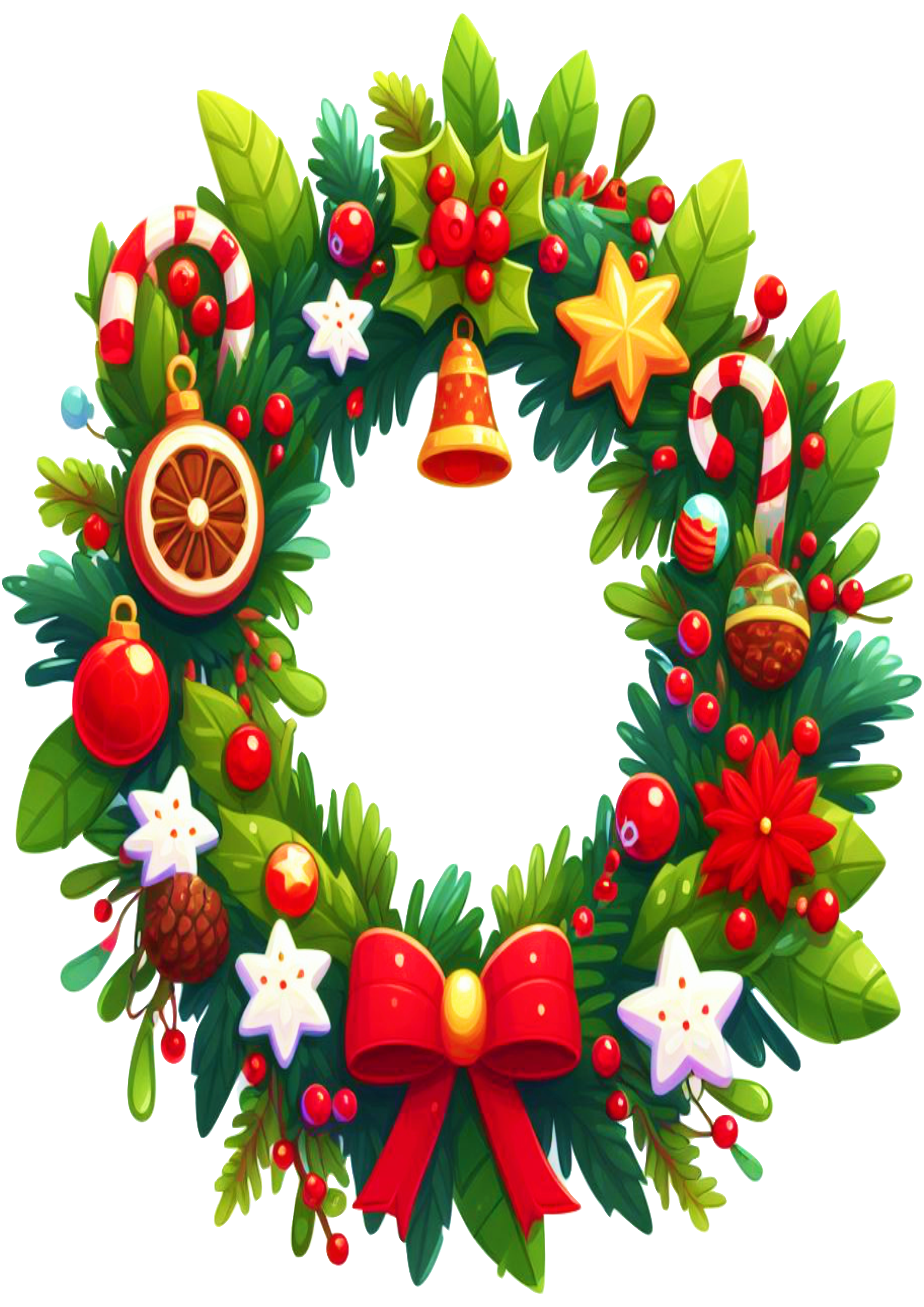 Round Christmas Wreath Ideas to Beautify Your Space PNG