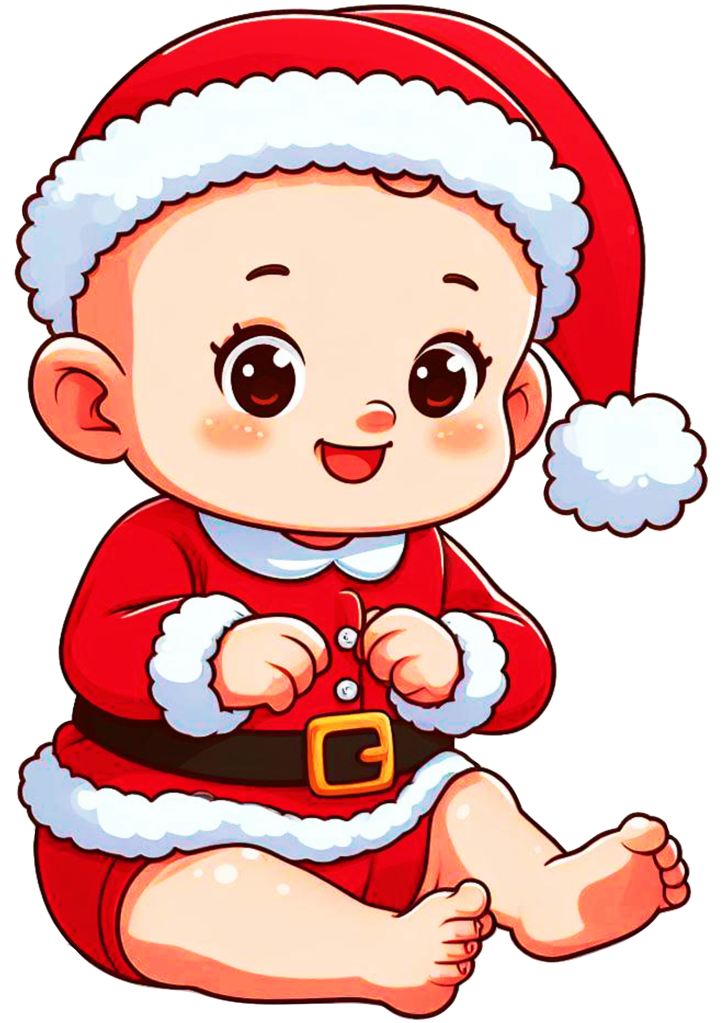 Sweet Baby in Christmas Clothes: Perfect Festive Artwork PNG