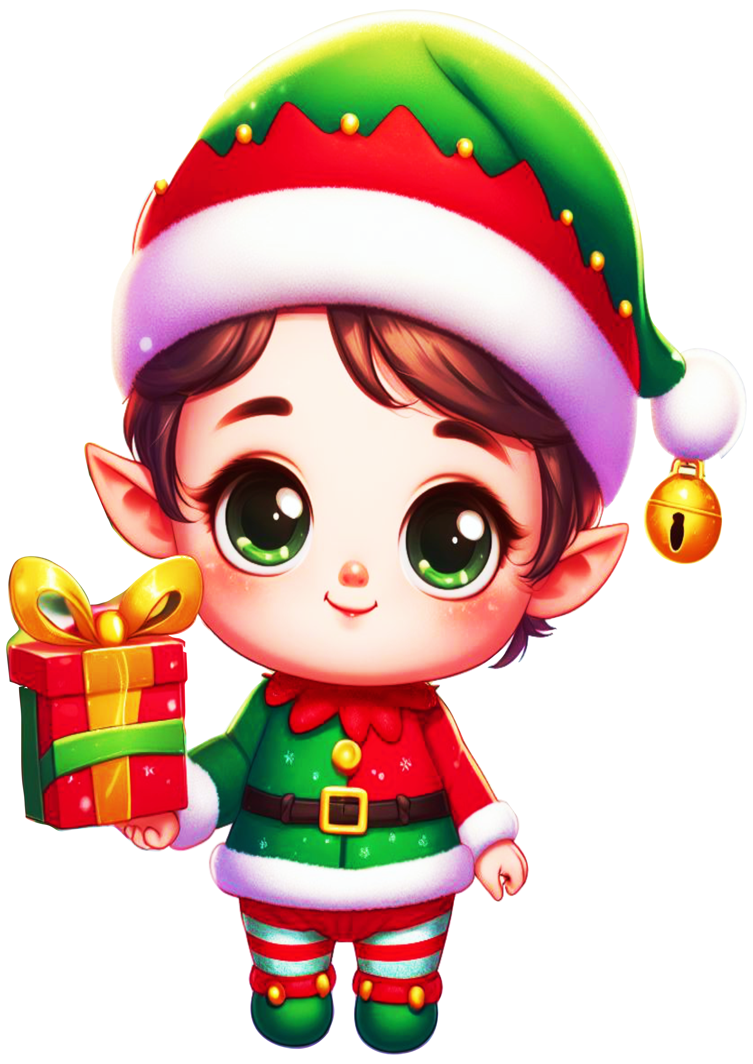 Add Holiday Magic with a Cute Elf Decoration PNG