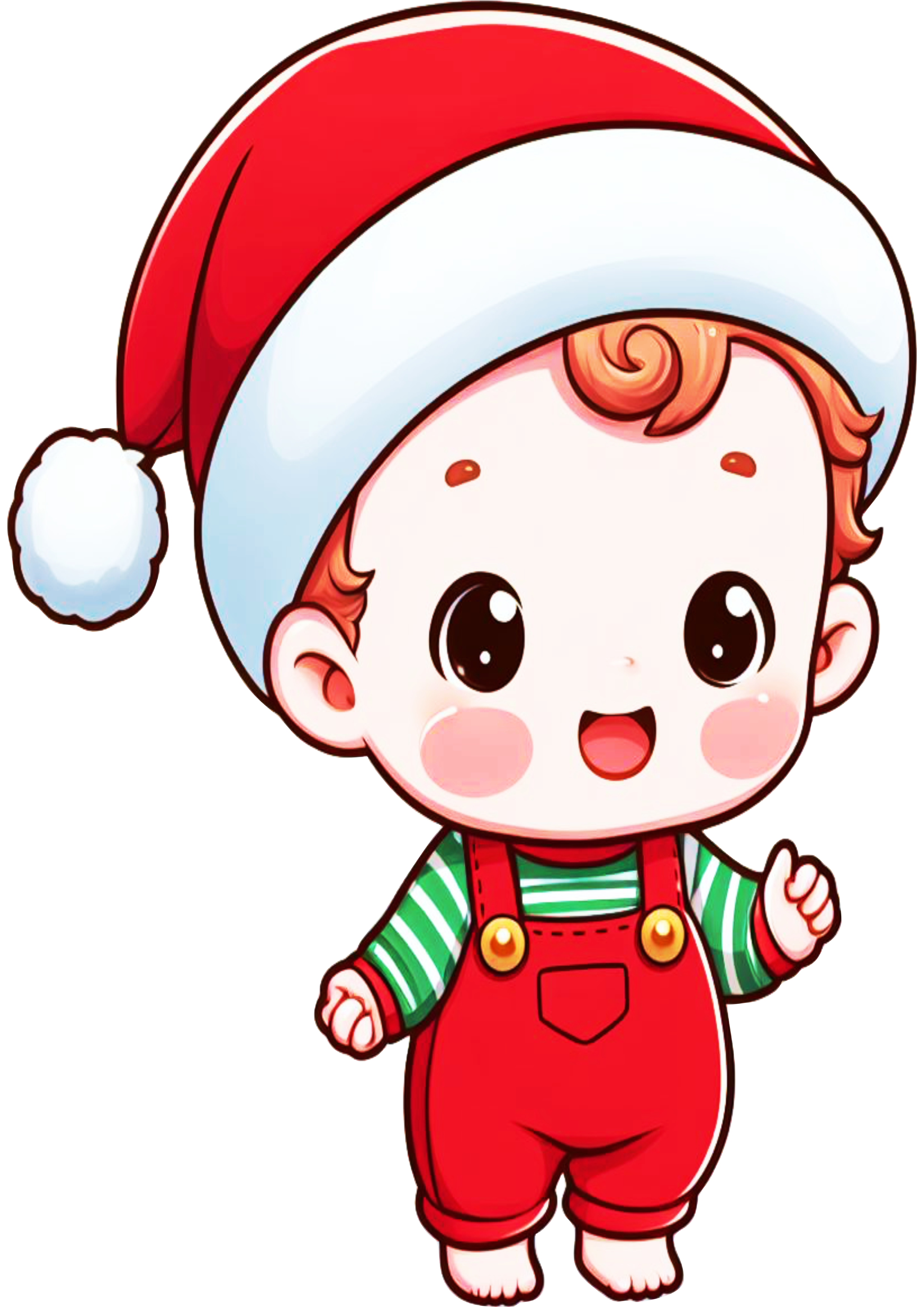 Baby in Christmas Outfit PNG